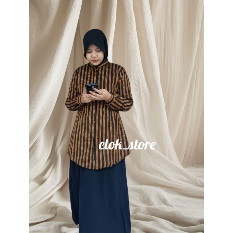 Tunik lurik//blouse wanita//pakaian kantor//atasan wanita//sragam pkk//lurik klaten//lurik atbm
