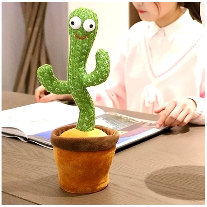 ( COD ) Boneka Kaktus Goyang Lampu dan Berbicara / Boneka Kaktus Joget / kaktus goyang