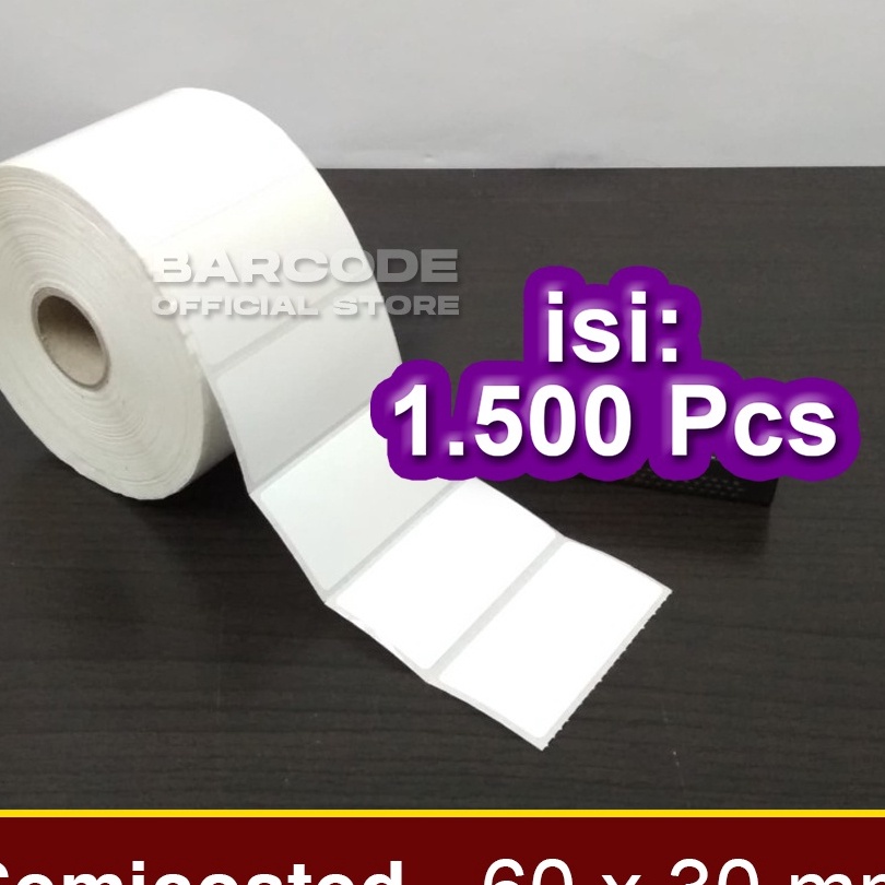 

FG2 Label Barcode 6 x 3 mm 6x3mm 6x3 Kes Sticker Semicoated 1