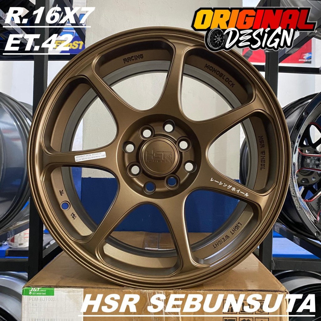 Velg mobil AVANZA, LIVINA, MOBILIO, ring 16 HSR SEBUNSUTA R16 lubang 4 bronze