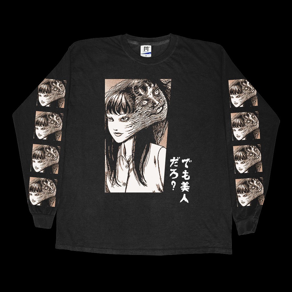 Junji Ito Tomie Manga Longsleeve T-shirt Kaos Anime