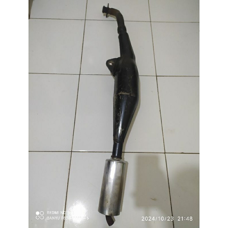knalpot exhaust Fizr perut gembung hitam original copotan masih standar belum bobokan