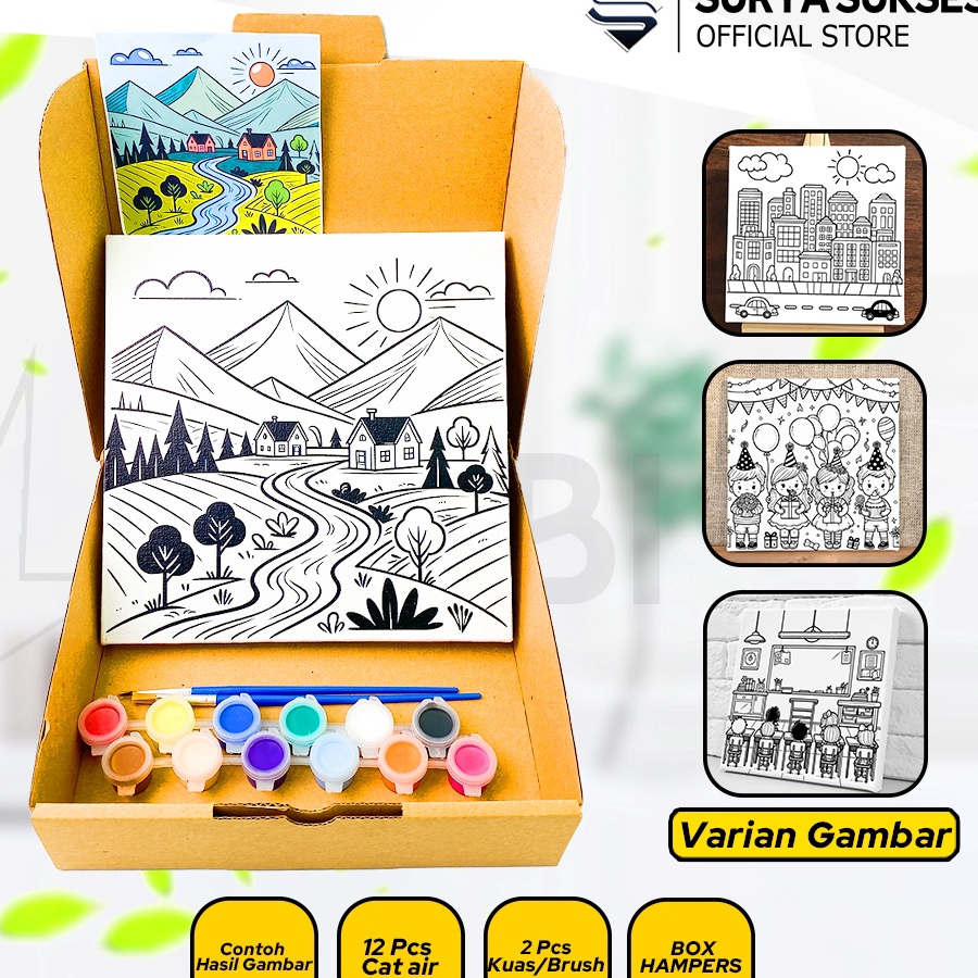 

Price DIY PAINT KIT ONE SET CANVAS BOARD KANVAS LUKIS SKETSA SET 2 X 2 CM CANVAS GAMBAR
