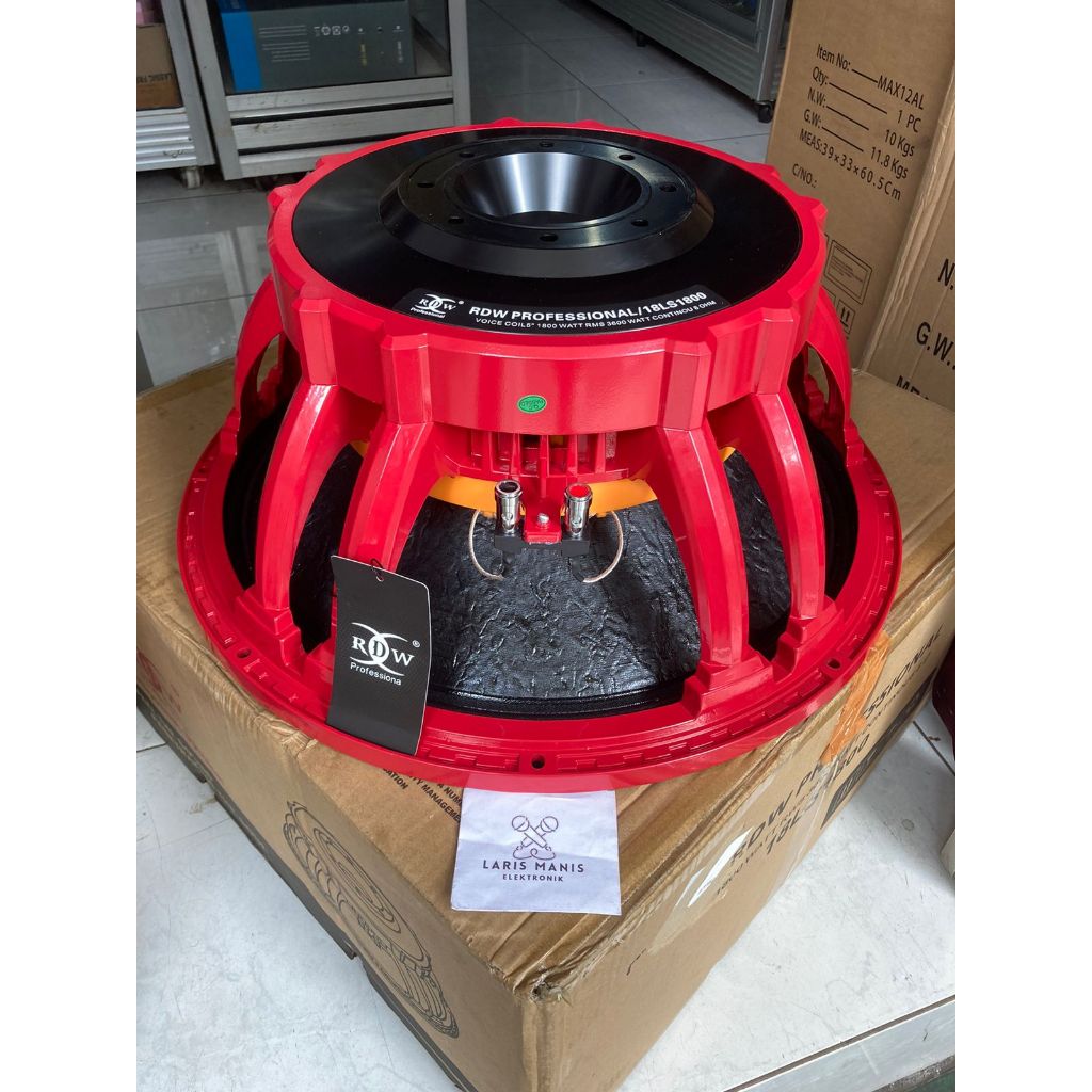 Speaker Komponen RDW 18LS1800 18LS 1800 Original 18 inchi 18in Subwoofer VC 5in 1800 Watt