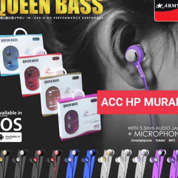 HF ARMY QUEEN BASS WITH 35MM AUDIO JACK FOR ALL TYPE