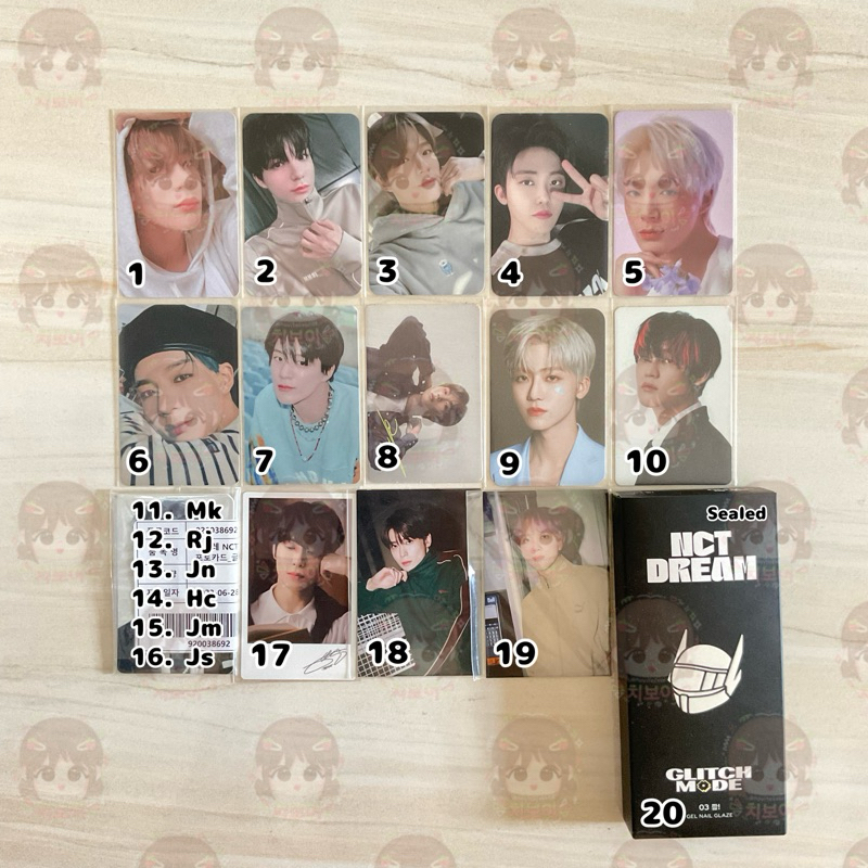PHOTOCARD JAEHYUN MARK RENJUN JENO HAECHAN JAEMIN CHENLE JISUNG SELCA KONSEP CANDYLAB FCMM GEL NAIL 
