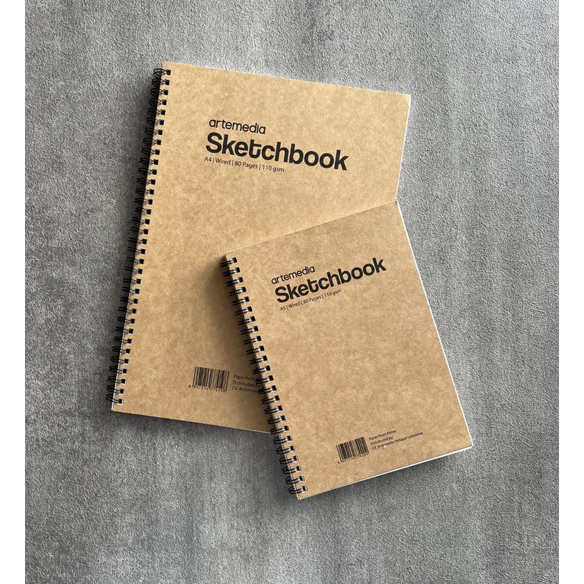 

HJ6 buku sketsa artemedia scetchbook wired a4 craft cover 4 lembar 11 gsm