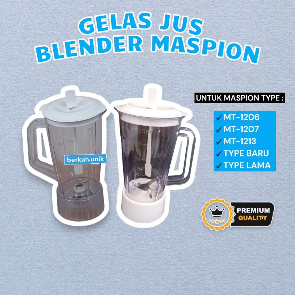 [berkah.unik] SET Gelas Jus Blender Maspion - Gelas Blender Maspion MT 1206 - Gelas Blender Jus