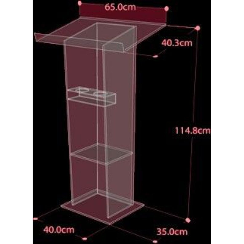 akrilik podium/mimbar acrilik