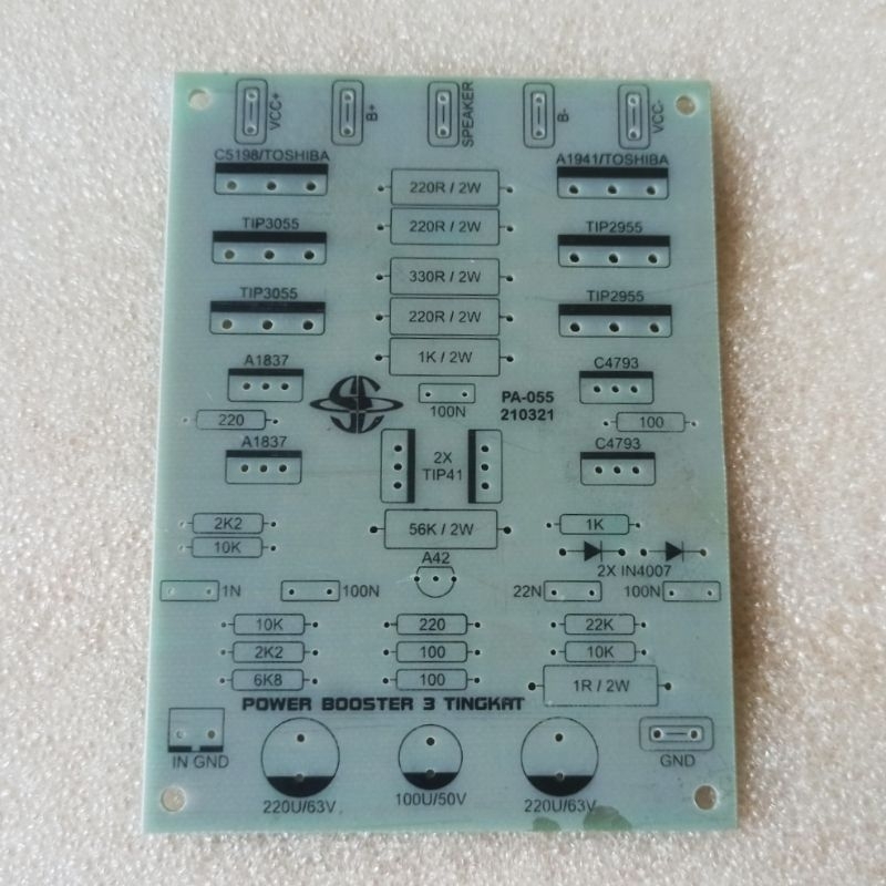 PCB Power Amplifier 2500W MCRD V2 Mono Fiber FR4