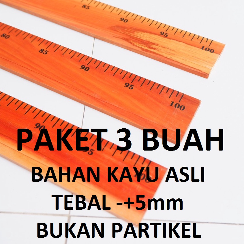 

ART A9K8 Penggaris Kayu 1 Meter Paket Isi 3 BUAH Bahan Kayu Asli Super Tebal