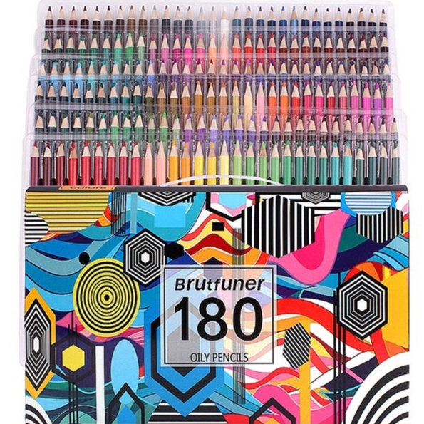 

HJ6 Brutfuner Pensil Warna 16 18 Colors Oil Pencil Artist Pencils Set Mix media