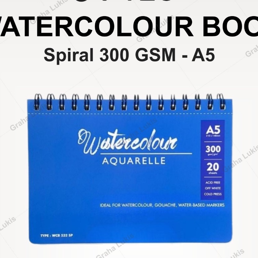 

Extra VTEC WATERCOLOR BOOK SPIRAL A5 3GSM