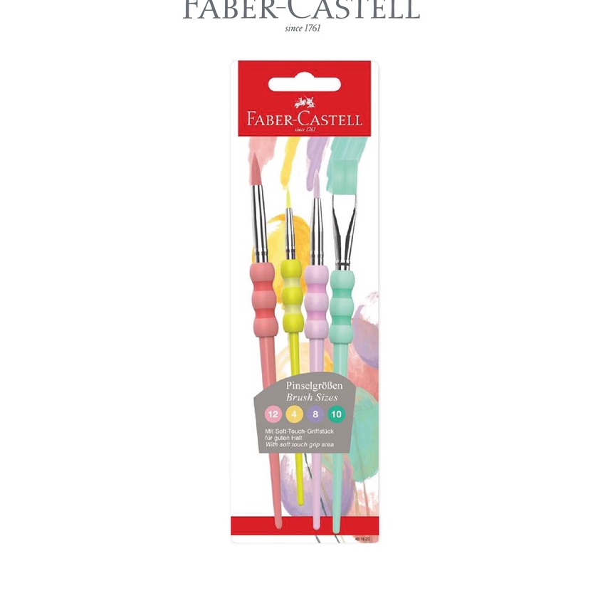 

KP8 FaberCastell Grip Brush Kuas Set 4 Colours