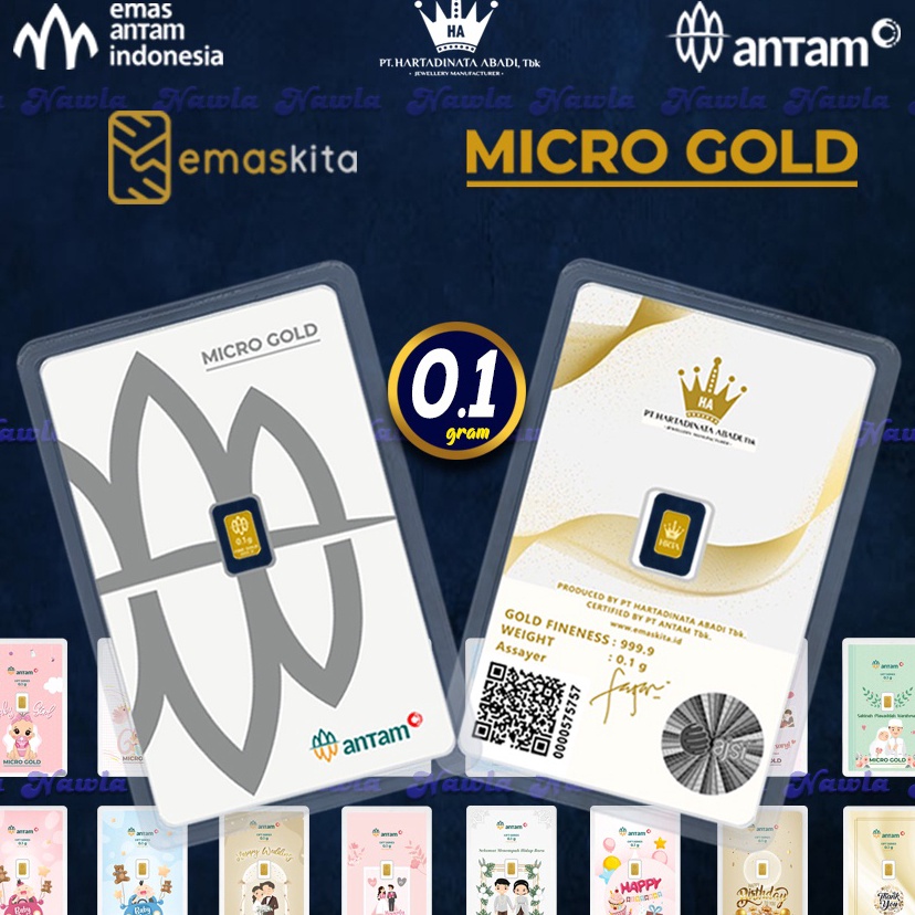 Produk Terbatas Antam 1 gram Micro Gold Premium Emas Murni 24 Karat Hartadinata x Antam Logam Mulia 