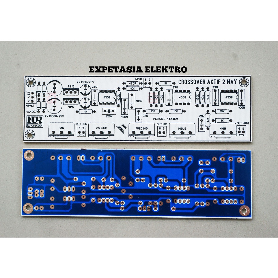 PCB CROSSOVER AKTIF 2 WAY