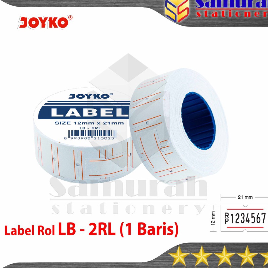 

KP8 Kes Label Rol LB2RL Joyko 1 Baris Label LB 2RL 1 untuk MX 5 M PL 66