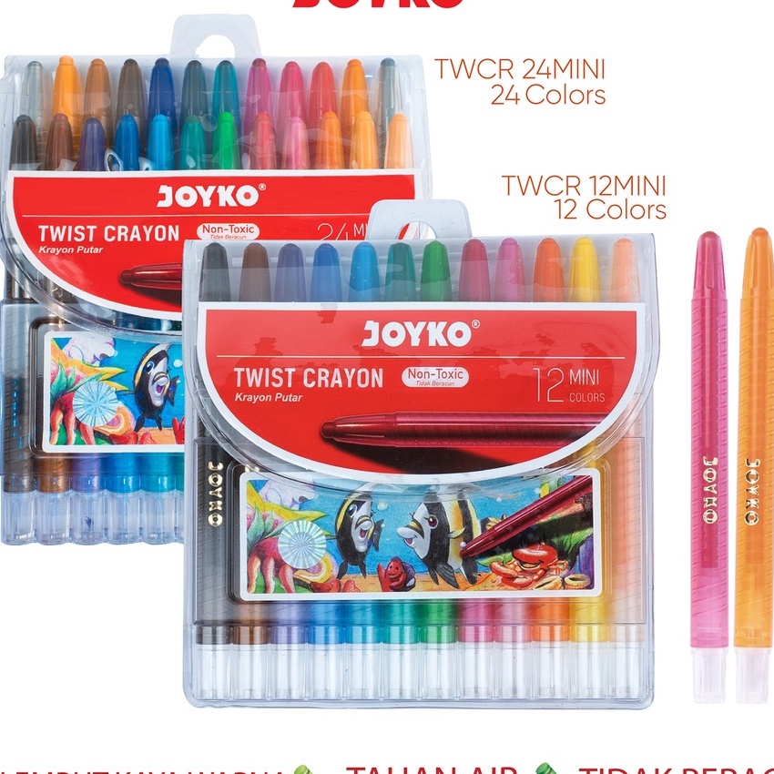 

KI3 Twist Crayon Joyko TWCR12 M 12 Warna Krayon Putar M Set 12 Warna SHSNP