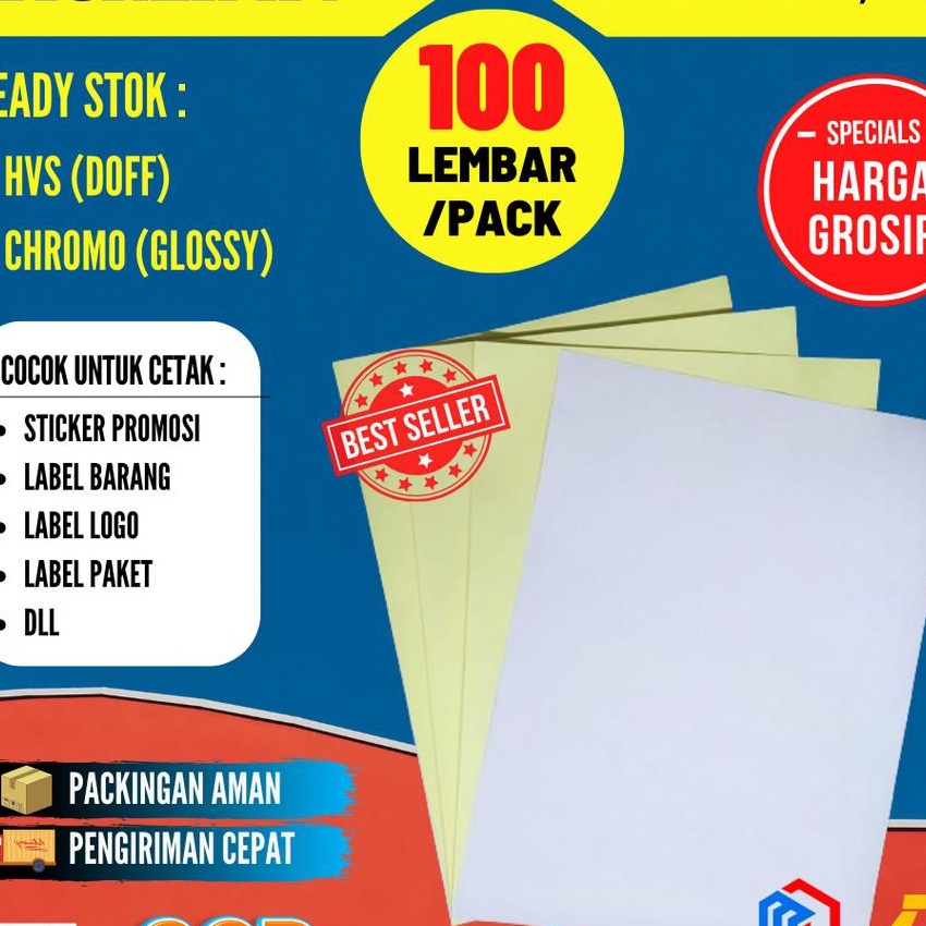 

Hematku STIKER LABEL A4 ISI 1 LEMBAR KES STICKER A4