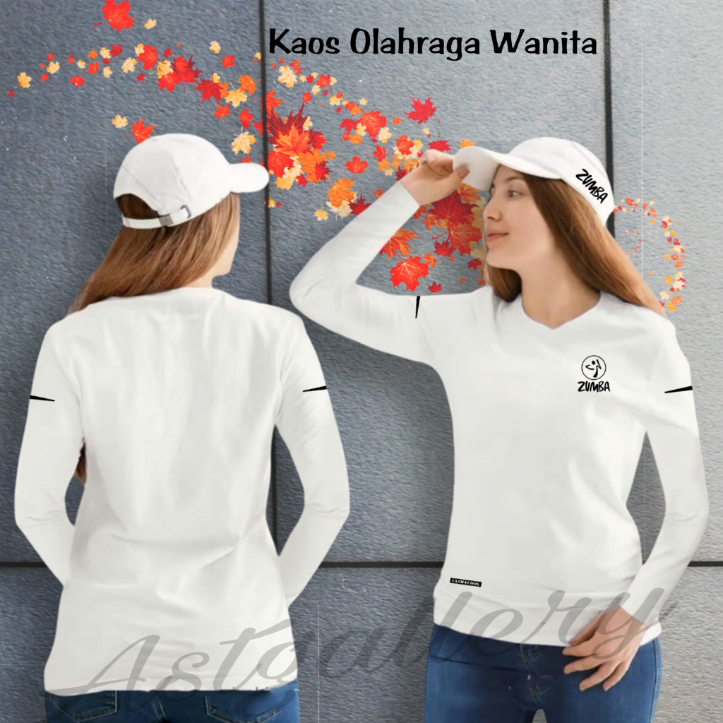 baju olahraga wanita kaos olahraga wanita Baju running atasan senam fitness aerobick gym lengan panj