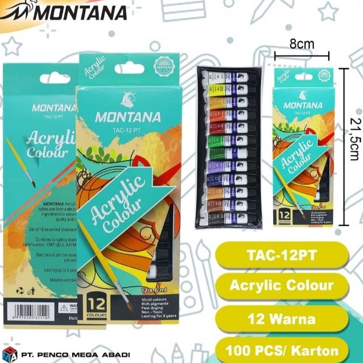 

KF7 Cat Acrylic Cat Akrilik 6ML 12 Warna