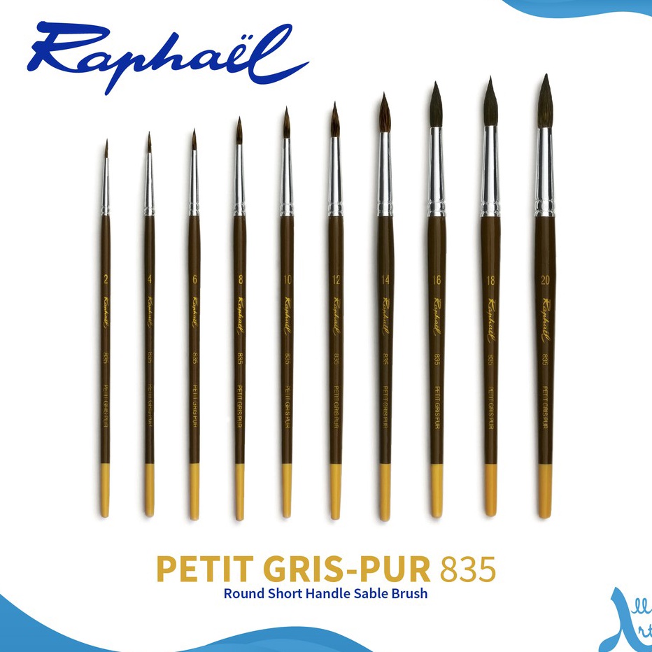 

KF7 Raphael 835 Round Petit Gris Squirrel Brush Short Handle