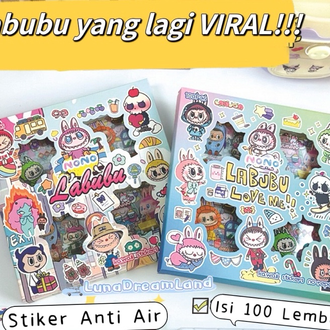 

KP8 Sticker LABUBU lagi VIRAL Isi 1 Lembar Wateroof