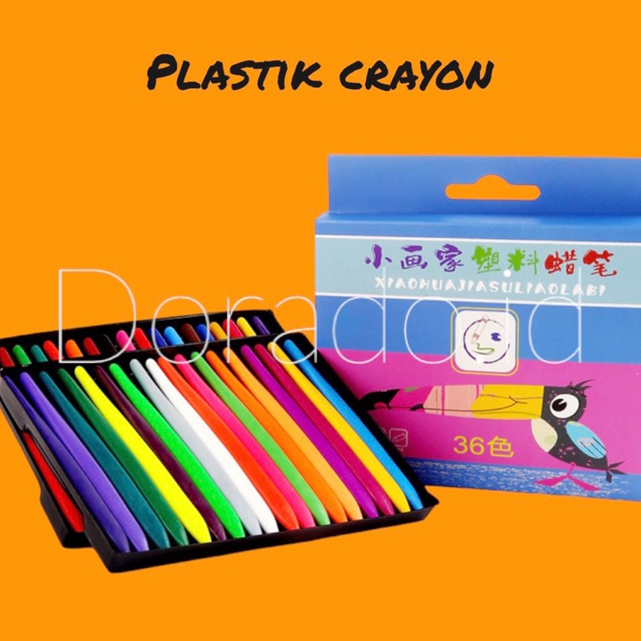 

HJ6 Plastic Crayon Krayon Plastik 122436 Tidak mengotori tangan tidak be