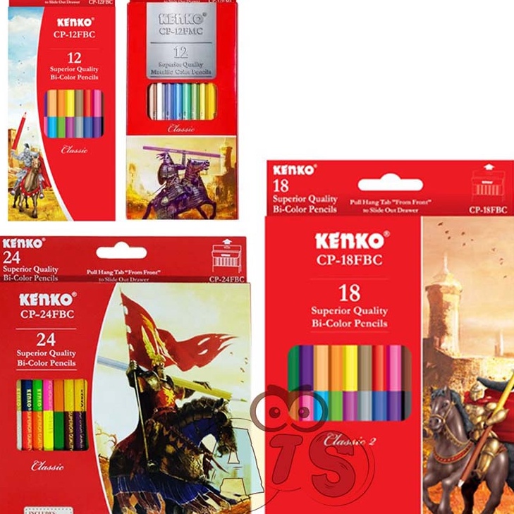

FG2 Pensil Warna 2 Sisi Bicolor Kenko 12 Warna