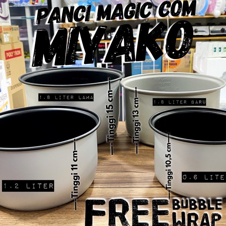 Panci Magic Com Miyako 6 1 12 dan 18 2 Liter GINAL ADA MIYAKO Teplon rice cooker untuk SHARP COSMOS 