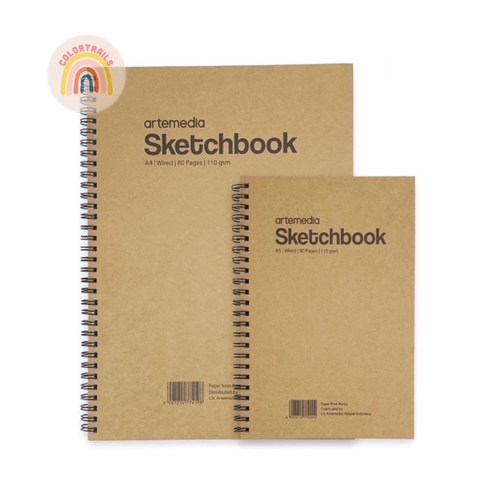 

KI3 Artemedia Spiral Sketchbook A5 A4 Wired Craft Cover Jilid Buku Sketsa