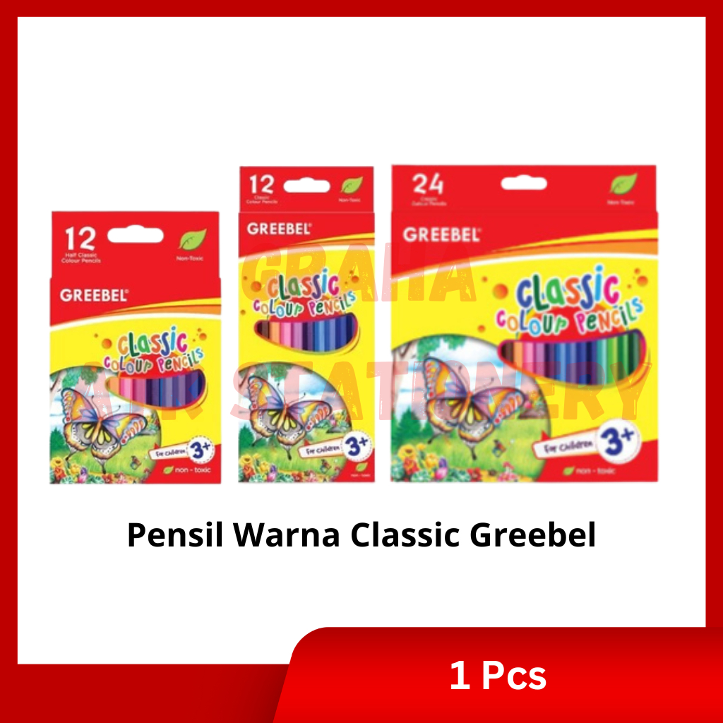 

[1 Set] Pensil Warna Greebel 12,24 Warna Pendek Panjang / Color Pencil Greebel 12,24 Warna