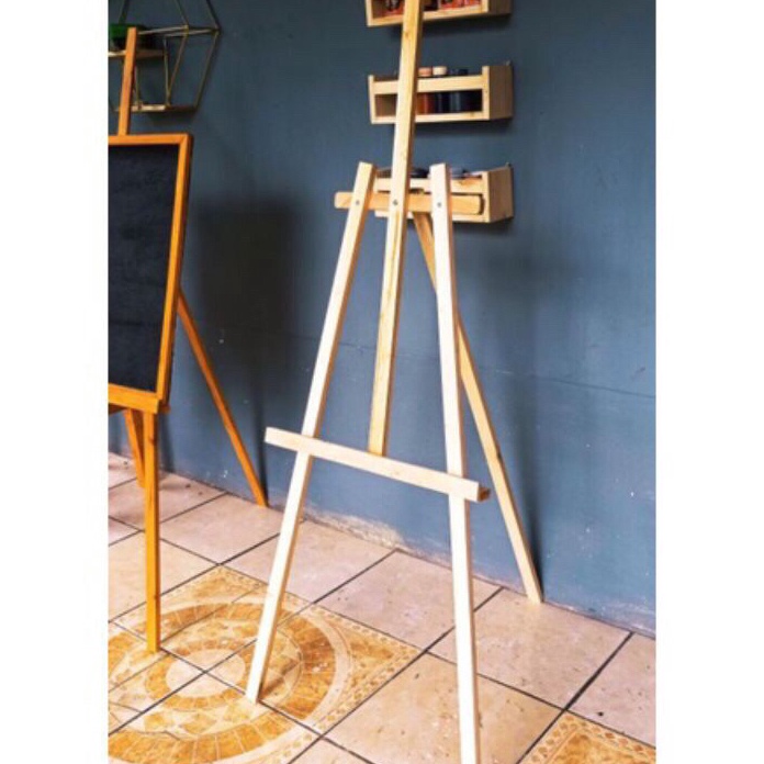 

HJ6 wooden easel 13 cmstanding tripod kayustand lukis stand foto standing frame akrilik standing poto prewedding kayu aesthetik
