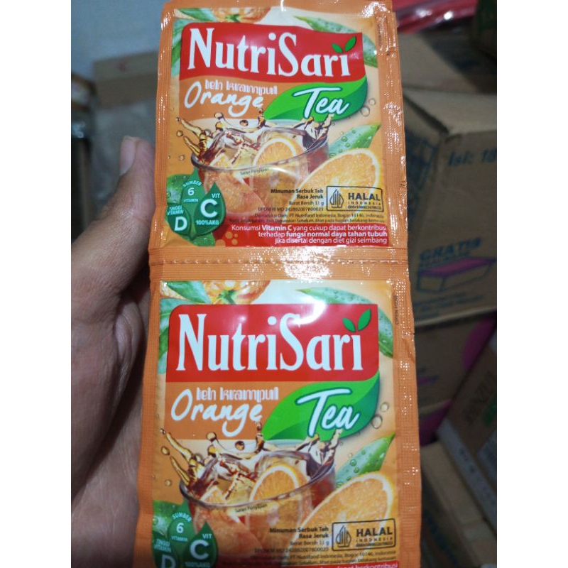 

Nutrisari Orange Tea Teh Krampul Rentengan Isi 10 Sachet