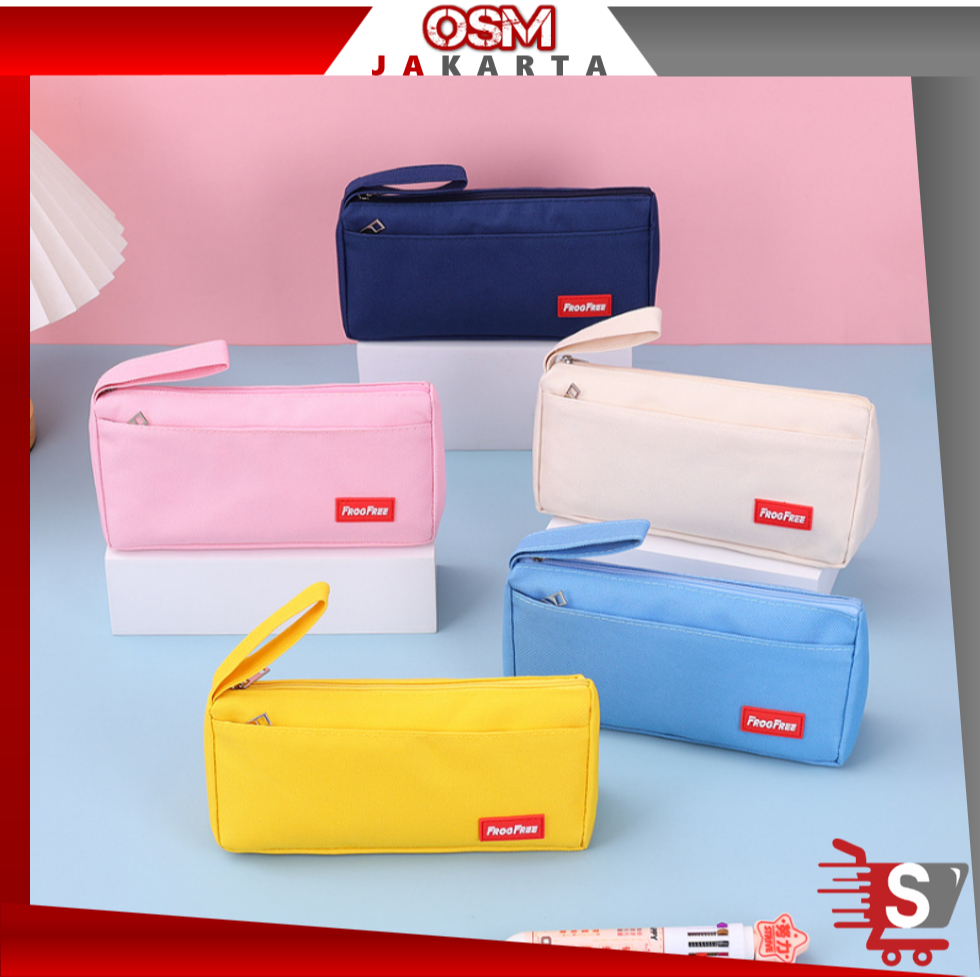 

OSM JKT S6454 Kotak Pensil Kapasitas Besar / Tempat Penyimpanan Alat Tulis Sekolah / Tempat Pensil Unik Motif Zipper Portabel