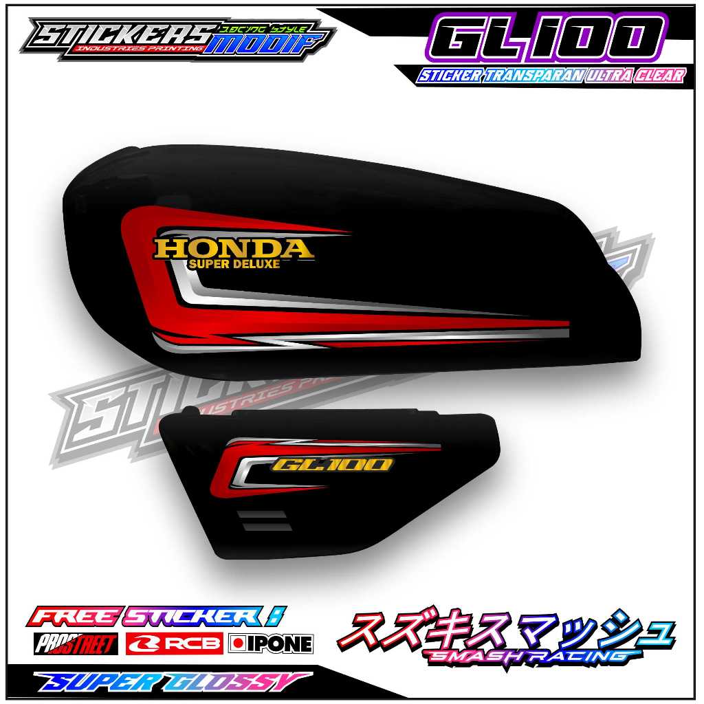 STRIPING VARIASI MOTOR HONDA GL 100 / STICKER LIST MOTOR HONDA GL 100