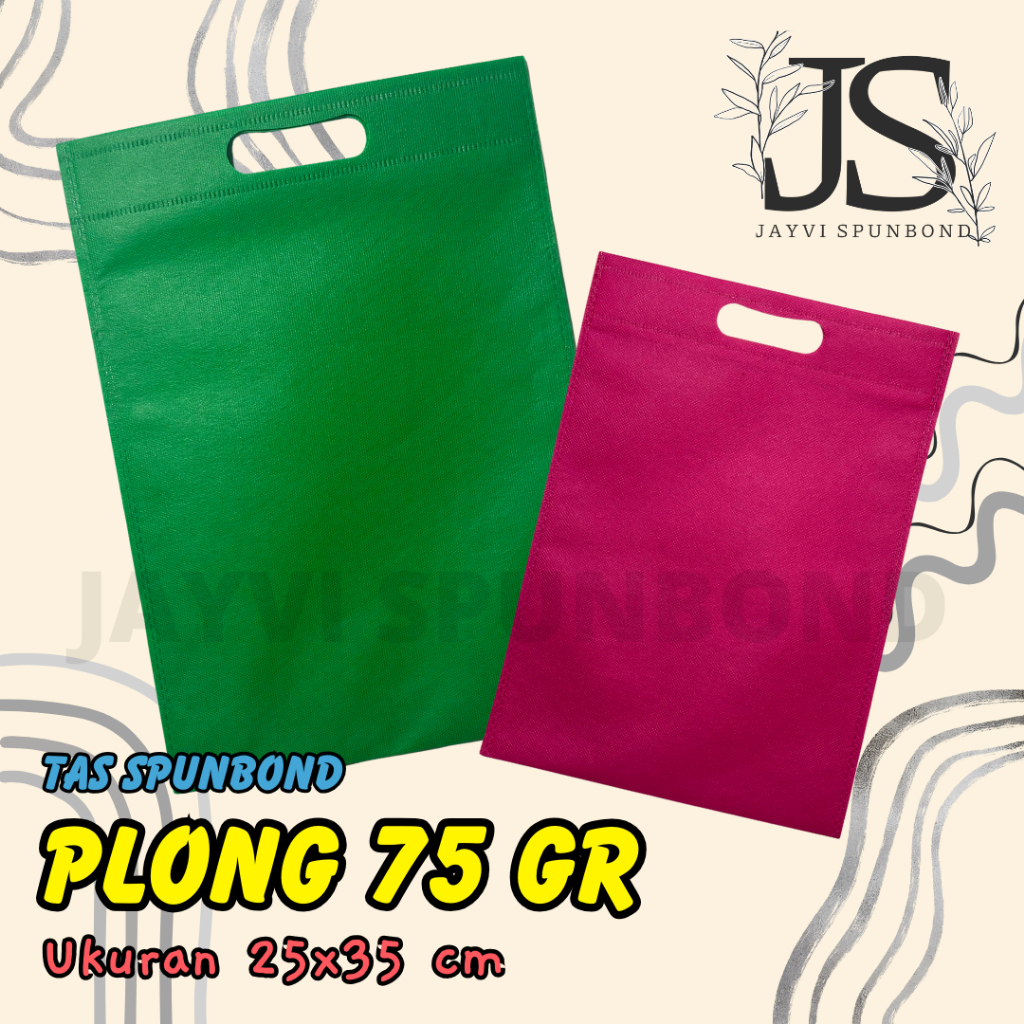 

TAS SPUNBOND PLONG (OVAL) 20X25 CM 75GR POLOS UNTUK TAS SOUVENIR, SYUKURAN, MENGENANG, PROMOSI, BANSOS,DLL