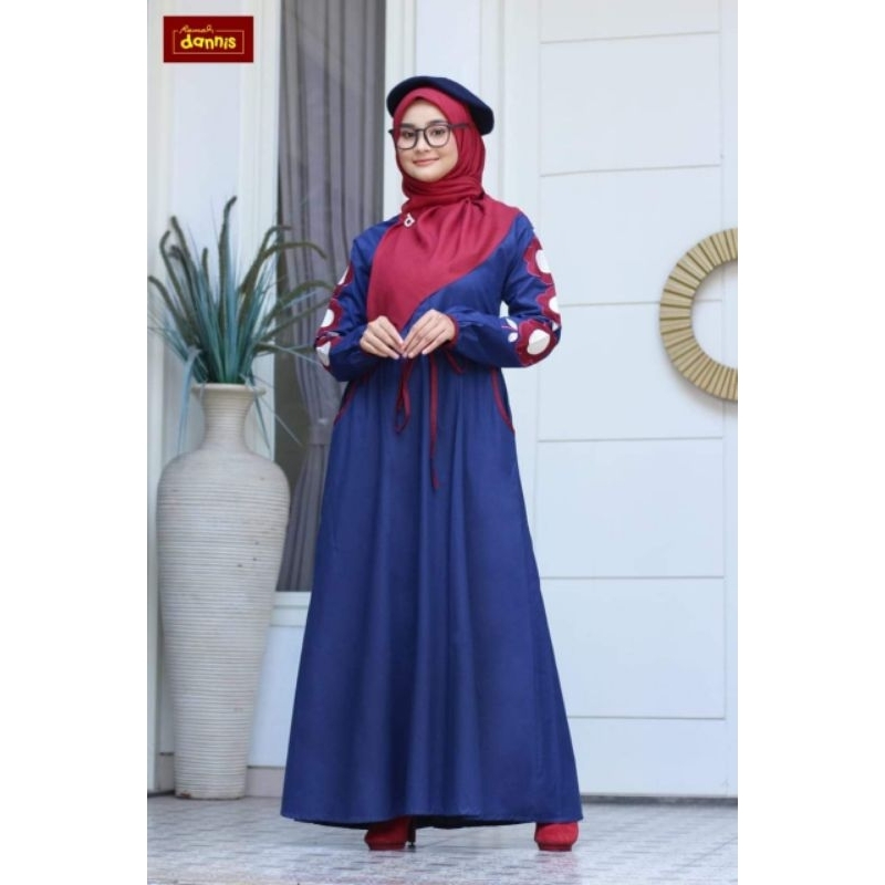 Gamis Cantik Dannis A230302 / Gamis navy Dewasa Dannis 230302 Dv