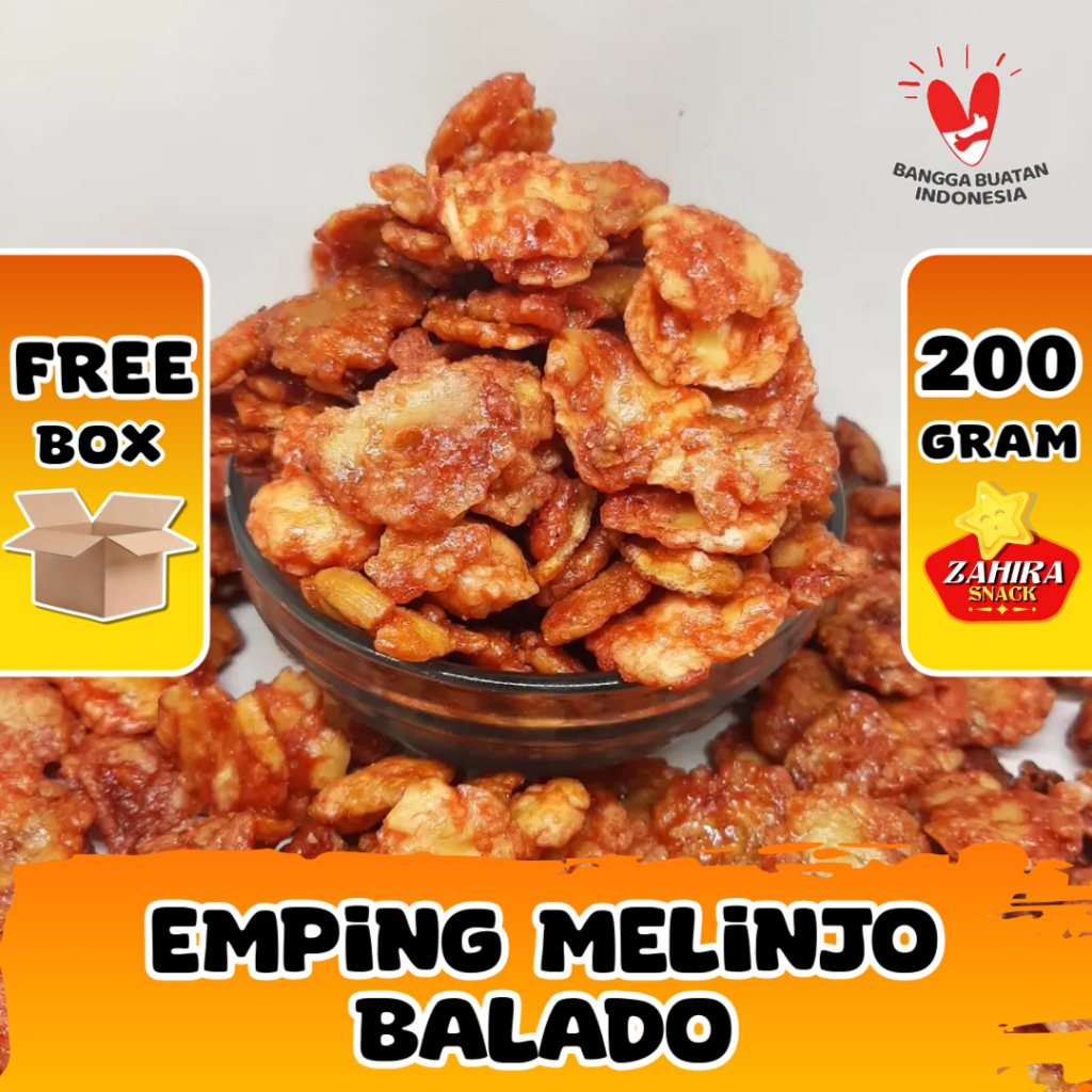 

Emping Melinjo Pedas Manis Bumbu Balado Camilan Oleh-oleh Khas Kebumen 200gram