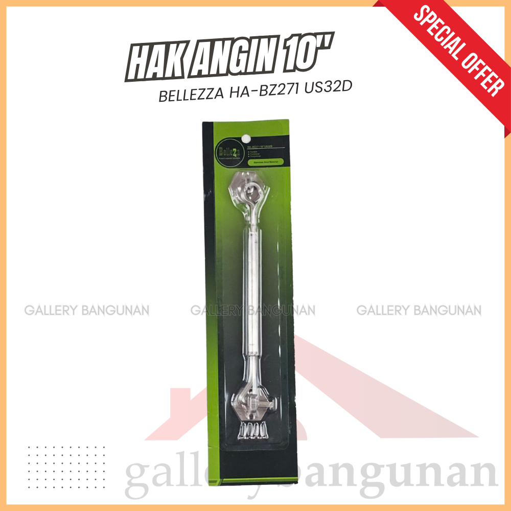 Bellezza Hak Angin HA-BZ271 US32D Bahan Stainless Steel Ukuran 10" 10 in inch Model Cantol Cantolan 