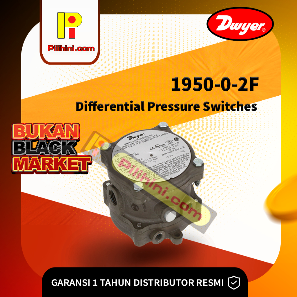 Dwyer Explosion-proof Differential Pressure Switch Type 1950-0-2F