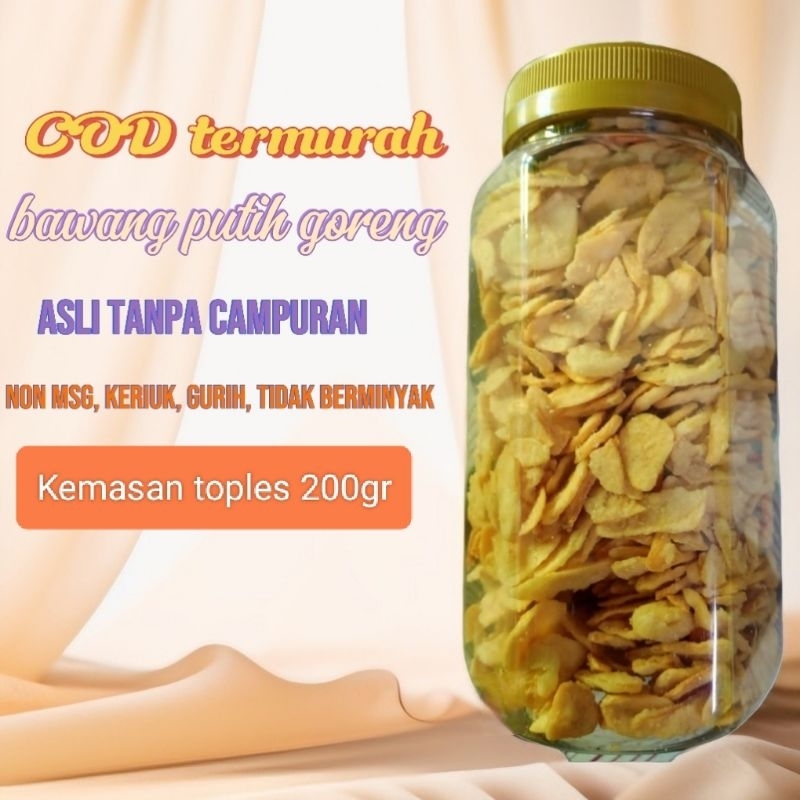 

TERMURAH Bawang Putih goreng 200gr Tanpa campuran
