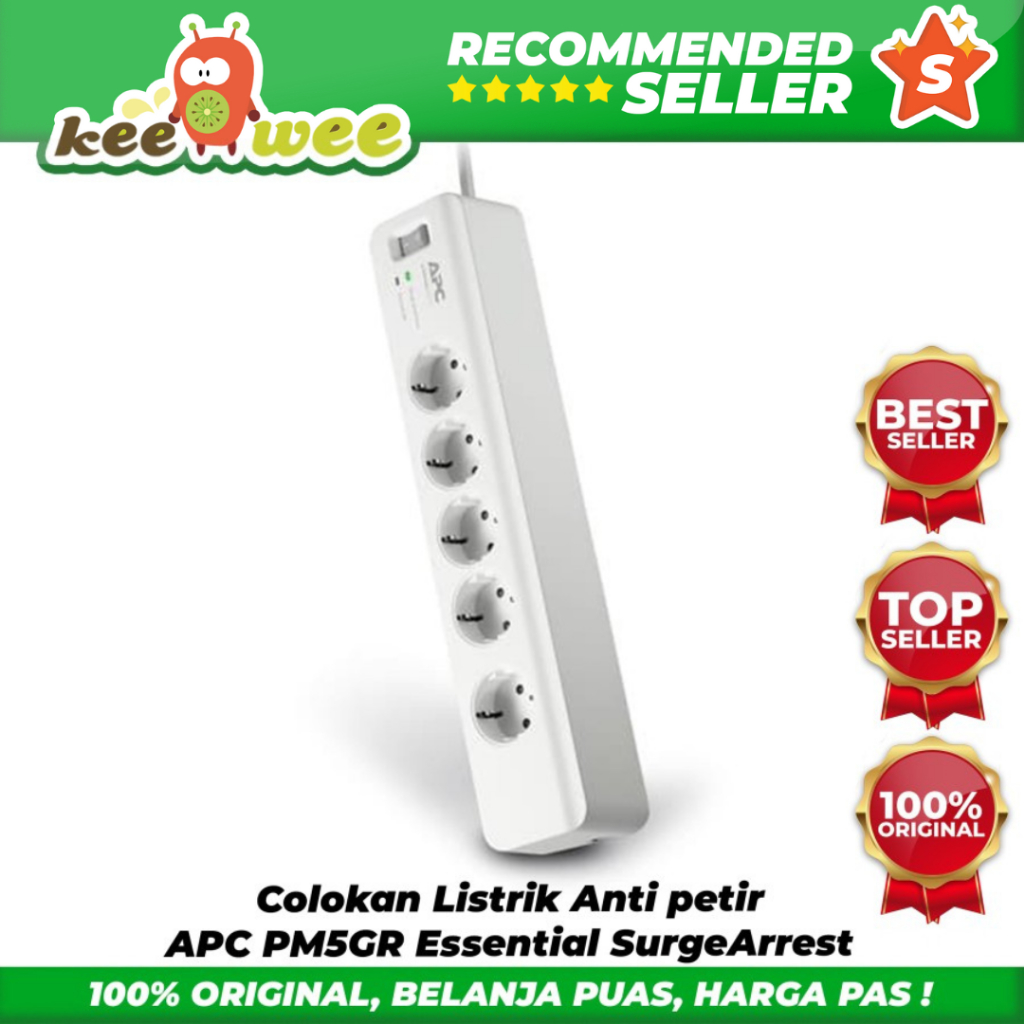 Colokan Listrik Anti petir APC PM5GR Essential SurgeArrest | Anti korslet