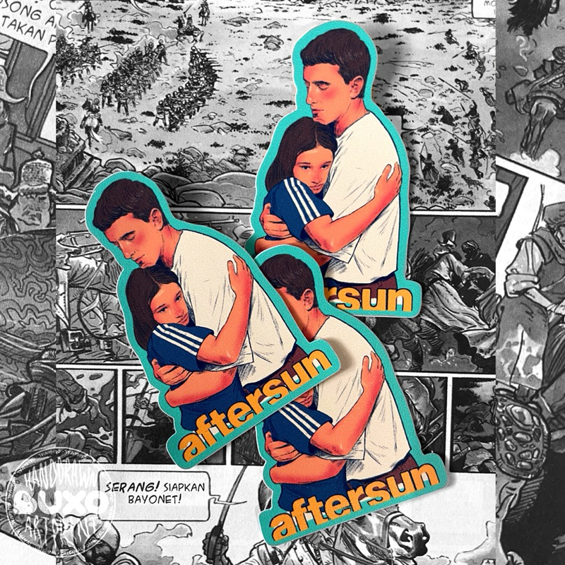 

buxo - AFTERSUN vinyl sticker premium waterproof - film movie lucu unik aesthetic y2k aksesoris laptop gadget tumbler helm