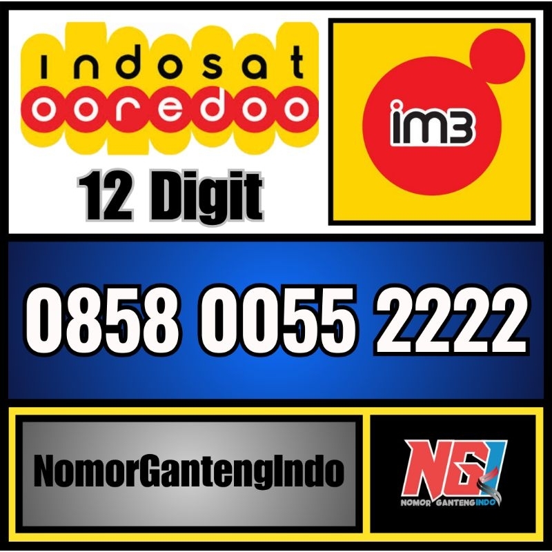 Nomor cantik Indosat im3 ooredoo 0055 2222