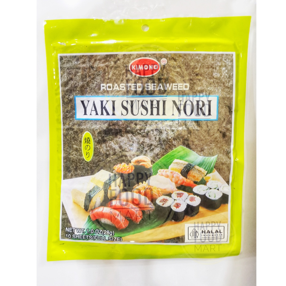 

[HALAL] KIMONO YAKI SUSHI NORI 28 GRAM/RUMPUT LAUT PANGGANG/ROASTED SEAWEED ROLL/KIMBAB/DIMSUM/DIM SUM