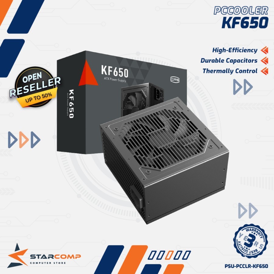 PCCooler PSU KF650 650 Watt 80+ White | Power Supply 650W