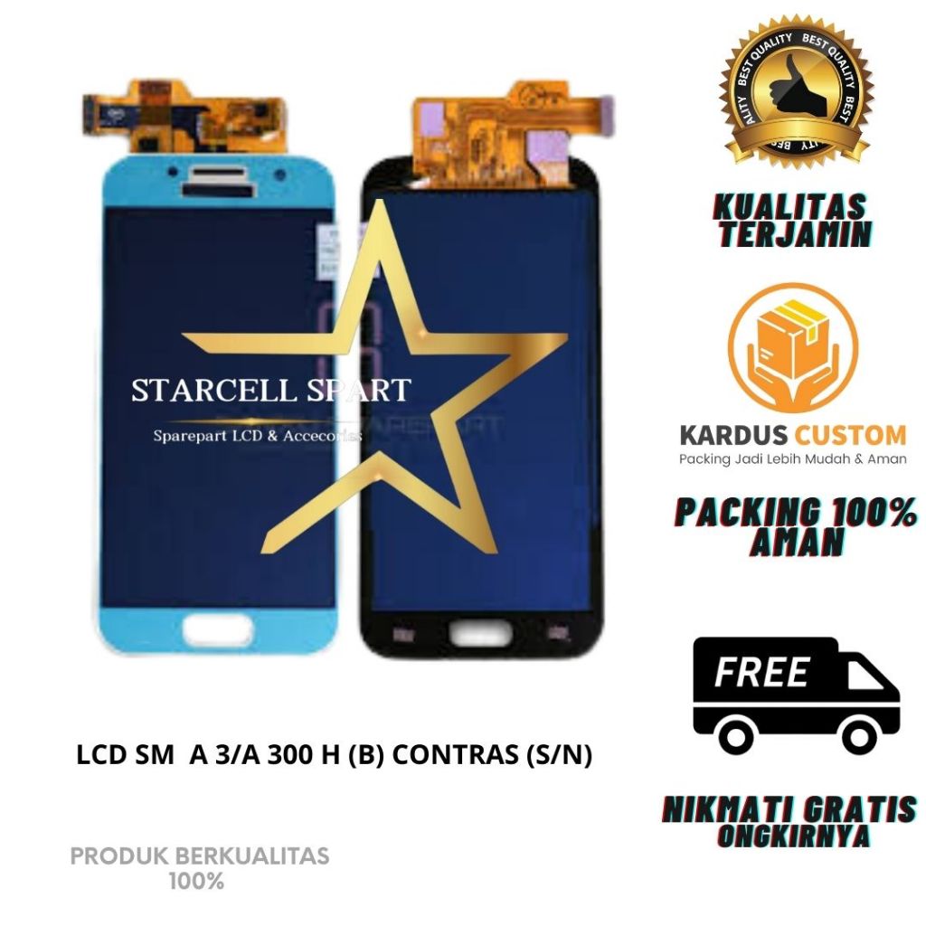 LCD SAMSUNG A3/A 300 H (B) CONTRAS (S/N)