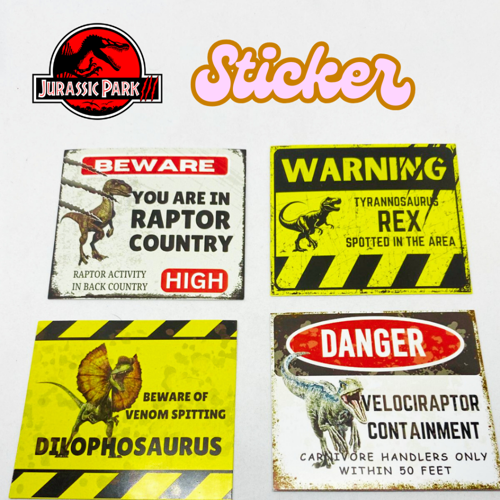 

Stiker Jurassic Park T-rex Raptor Sticker