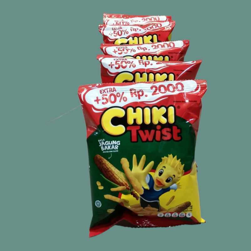 

Chiki Twist Jagung Bakar 1 rencengan isi 10 @ 22,5 gram